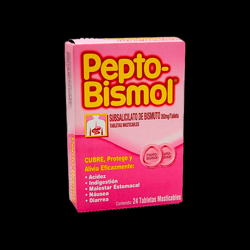 PEPTO-BISMOL TIRA 24 TAB MAST