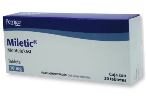 MILETIC TAB. 10 MG. CAJA C/20 (MONTELUKAST)