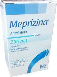 MEPRIZINA INY. 250 MG. CAJA C/FCO. AMP. C/PVO. Y AMP. C/2 ML.
