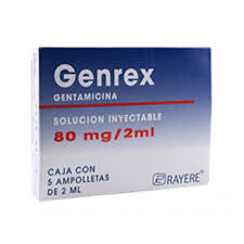 GENREX INY. 80 MG. CAJA C/5 AMP. C/2 ML.