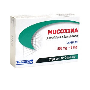MUCOXINA CAP. 500/8 MG. CAJA C/12