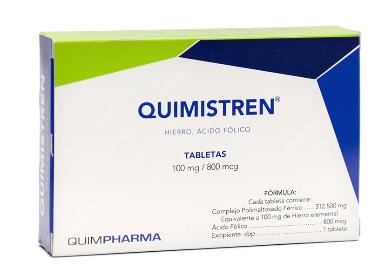 QUIMISTREN TAB. 100 MG./800 MCG. CAJA C/30