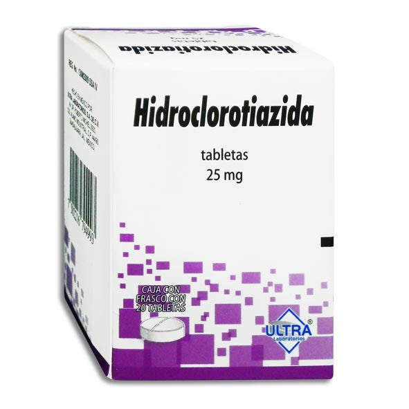 HIDROCLOROTIAZIDA 20 TAB 25 MG
