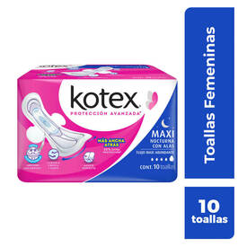 TAS SANIT KOTEX MAXI F/A C/ALAS 10