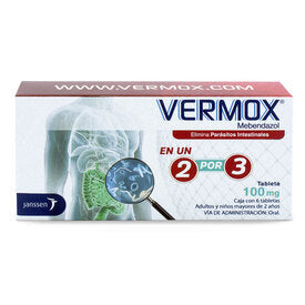VERMOX 100 MG 6 TAB