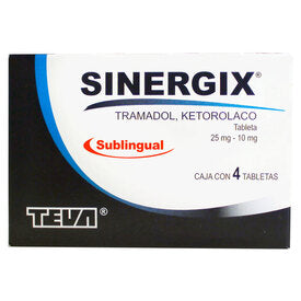 SINERGIX 25/10MG 4 TAB SUBLI