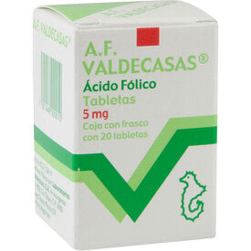 ACIDO-FOLICO 5 MG 20 TAB VALDECASAS
