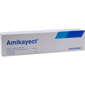 AMIKAYECT INY. 100 MG. C/1 JERINGA C/2 ML.