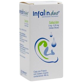INFALIN DUO 3/0.25MG GTS OTICA 10ML