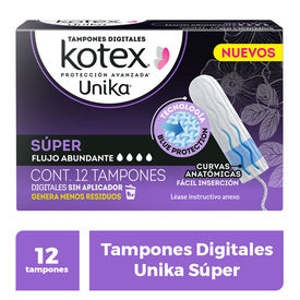TAMPONES KOTEX UNIK SUPER C/12