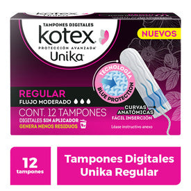 TAMPONES KOTEX UNIK REGULAR C/12
