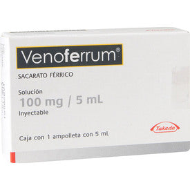 VENOFERRUM 100MG SOL INY 5 ML AMP