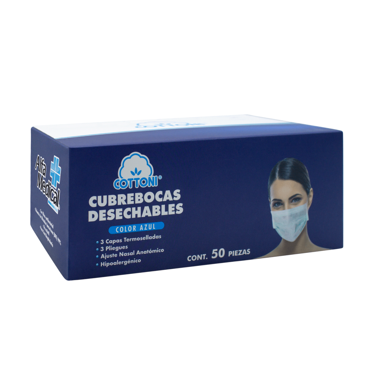 CUBREBOCAS DES COTTONI 3CAP C/50