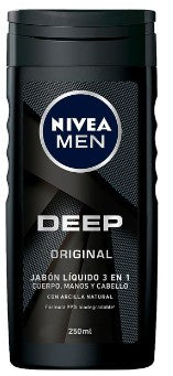 JBN LIQ NIVEA MEN DEEP 3EN1 250ML