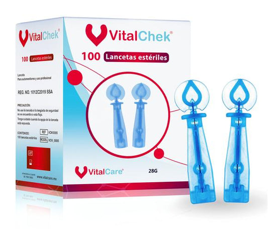 VITALCARE V-CHEK LANCETAS C/100