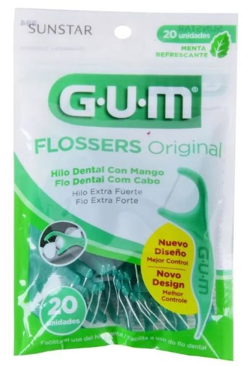 PALILLOS GUM C/HILO DENT ORIG 20PZ