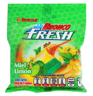 BRONCO FRESH 66G CARAMELO MIEL-LIM