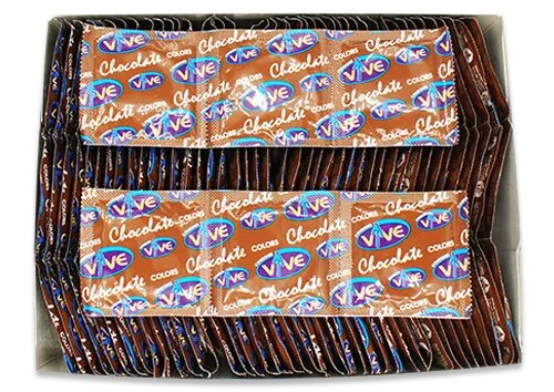 PRESERVATIVOS VIVE COLORS SABOR CHOCOLATE CAJA C/144