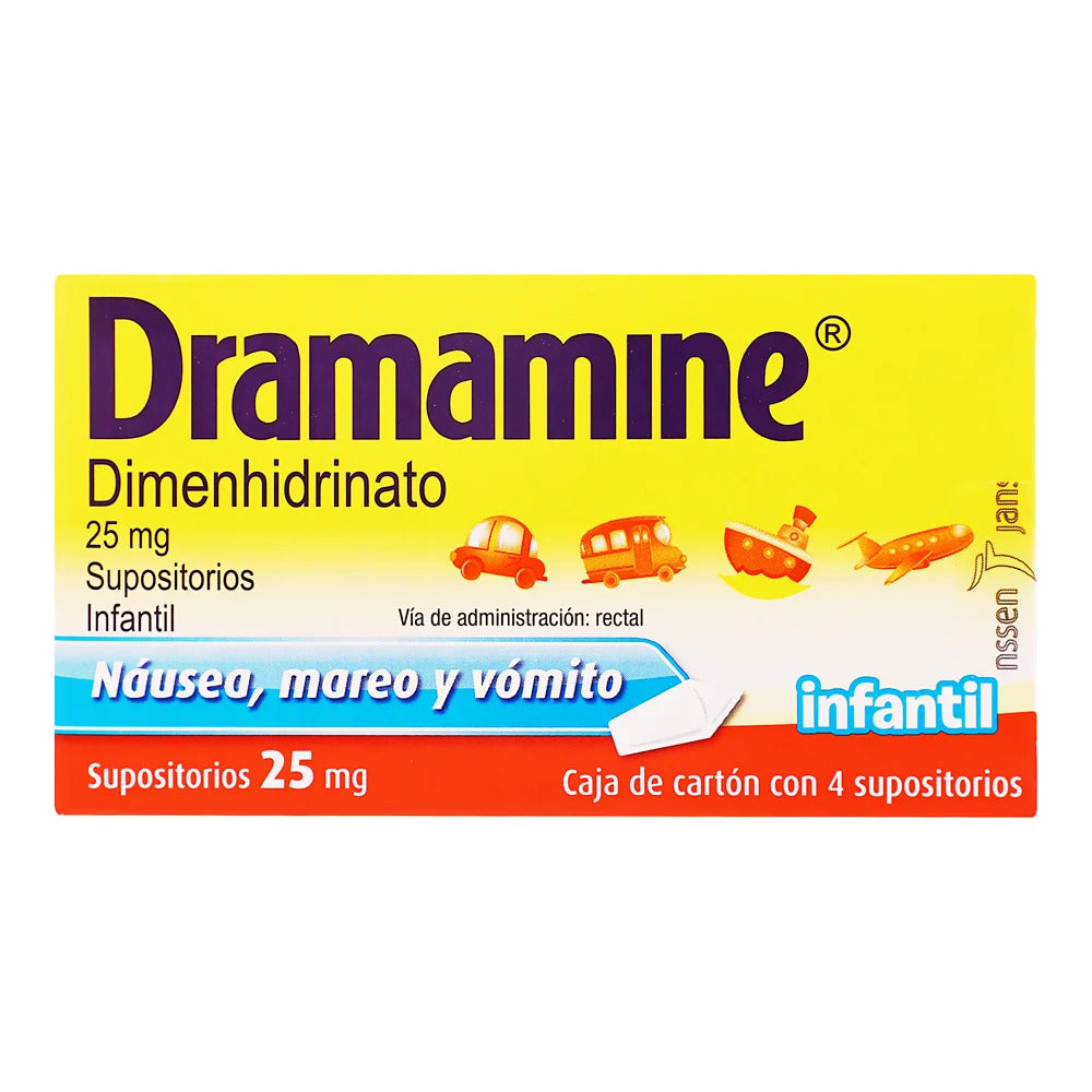 DRAMAMINE INF 25 MG SUPS 4