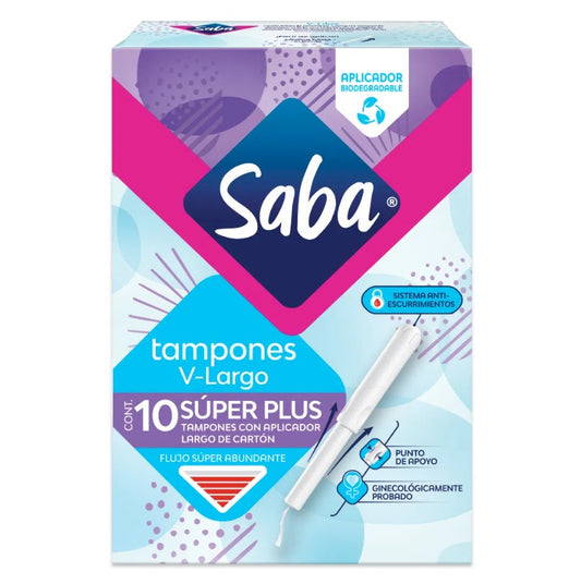 TAMPONES SABA LARGO SUPERPLUS C/10