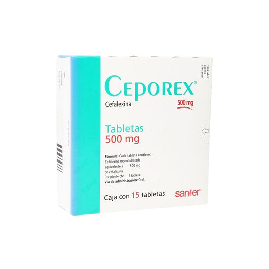 CEPOREX 500 MG 15 TAB RECUB