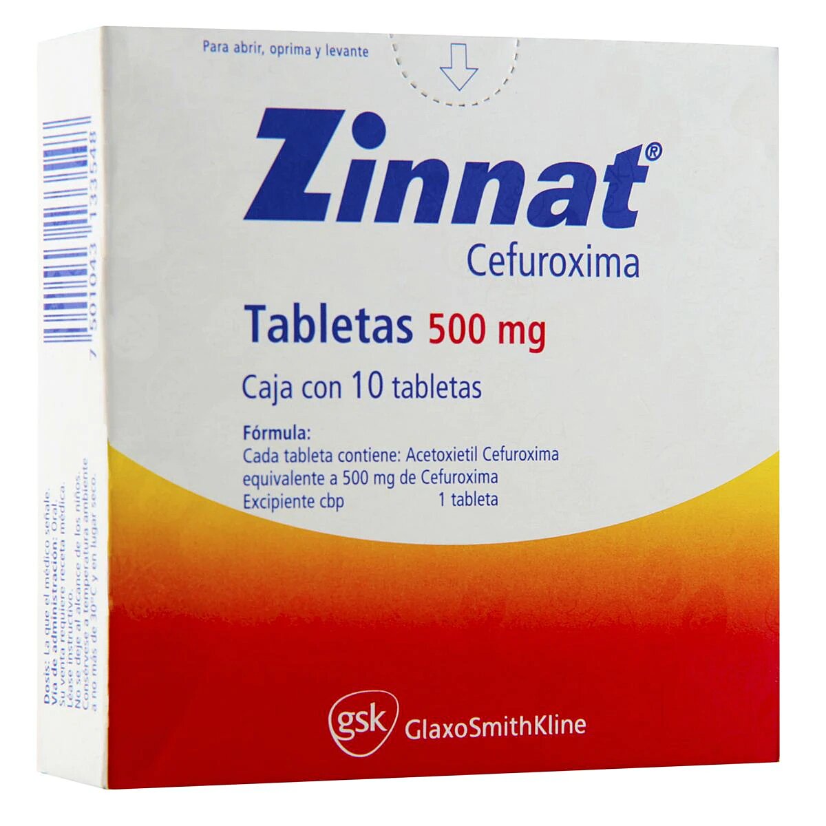 ZINNAT 500 MG 10 TAB