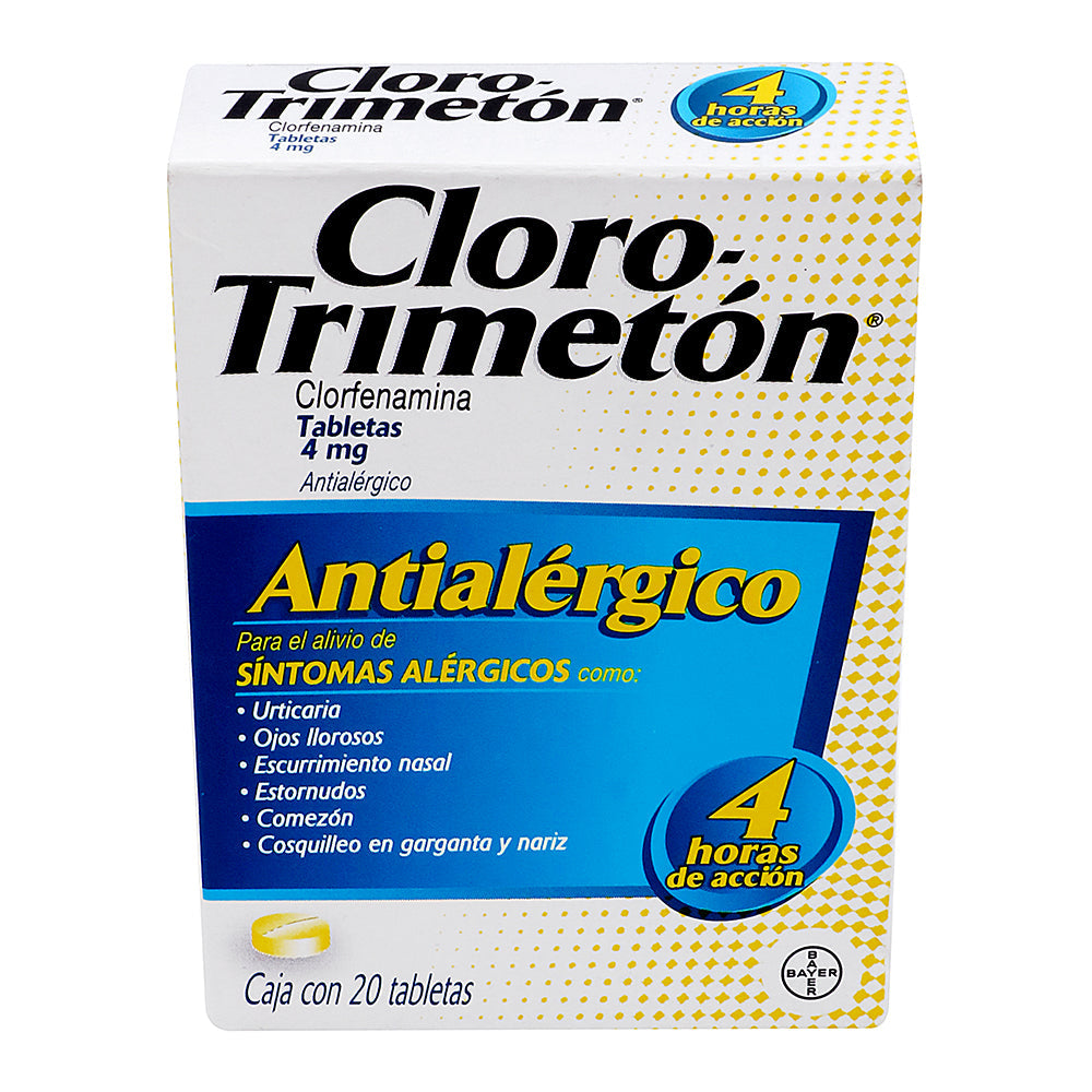 CLORO TRIMETON 4 MG 20 TAB