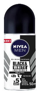 DESOD NIVMEN B&W INV R-ON 50ML 3PK