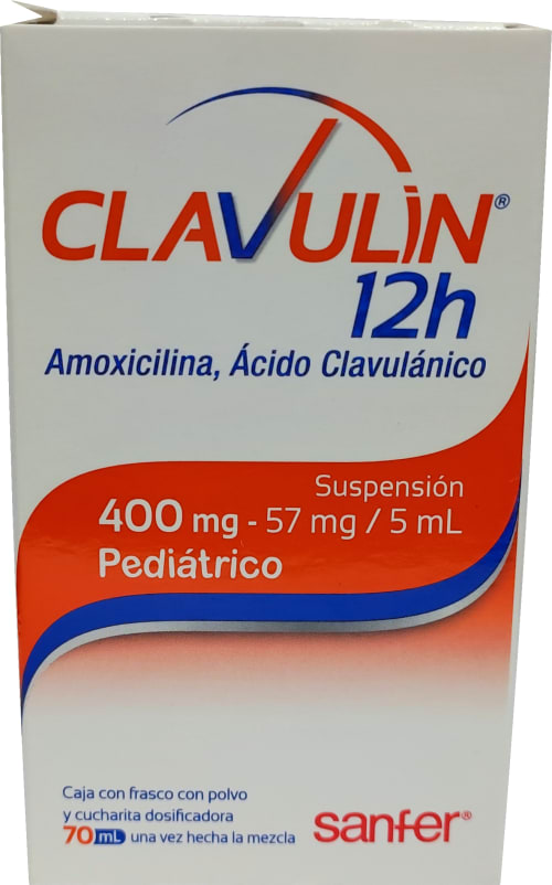 CLAVULIN 12H400/57MG PED70MLSUSP