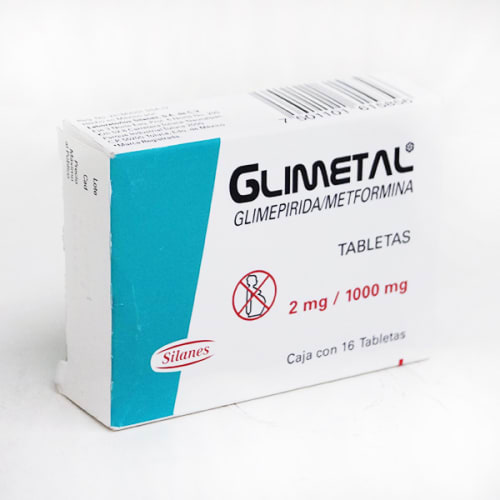 GLIMETAL 1000/2MG 16 TAB