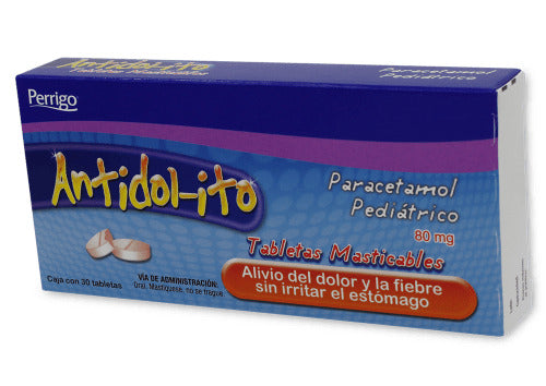 ANTIDOL-ITO TAB. MAST. 80 MG. CAJA C/30