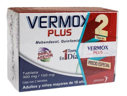 VERMOX PLUS 300/150MG 2TAB TWOPACK