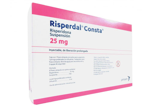 RISPERDAL 25 MG SOL INY C/AG FA