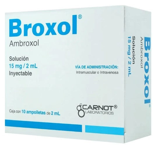 BROXOL 15MG SOL INY 10X2ML