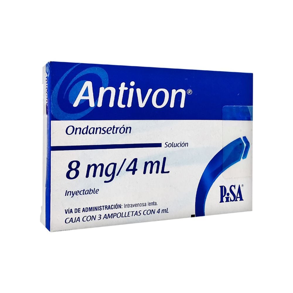 ANTIVON 8 MG SOL INY AMP 4ML