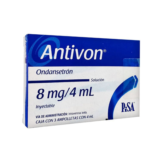 ANTIVON 8 MG SOL INY AMP 4ML