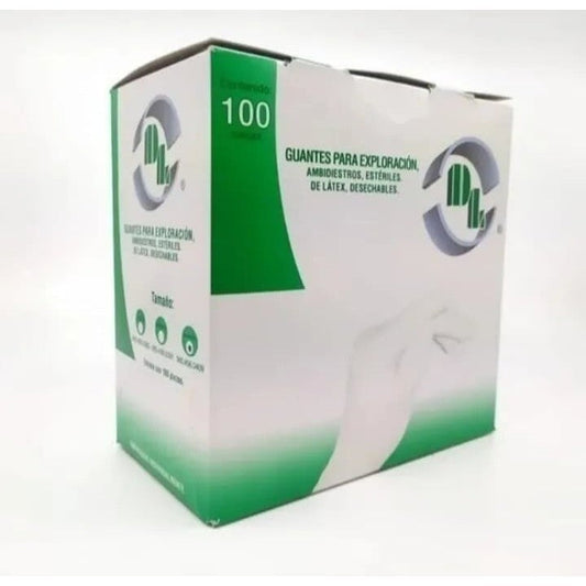 GUANTE LATEX ESTERIL GDE 1 CJA 100 PZAS