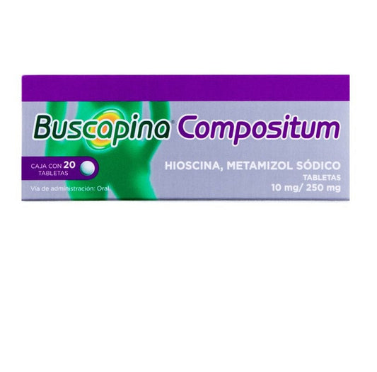 BUSCAPINA COMP 10/250 MG 20 TAB