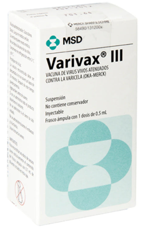 VARIVAX III SUSP INY F.A. 0.5 ML