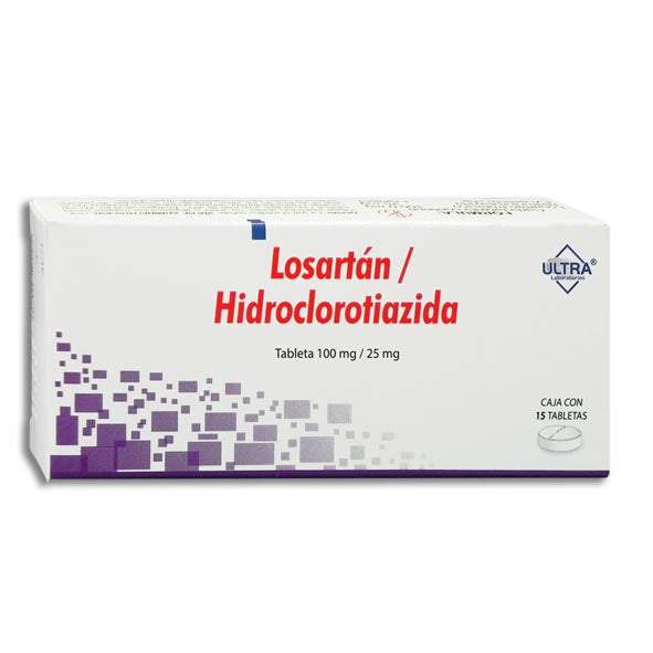 LOSARTAN/HIDROCLORO 15 TAB 100/25 MG
