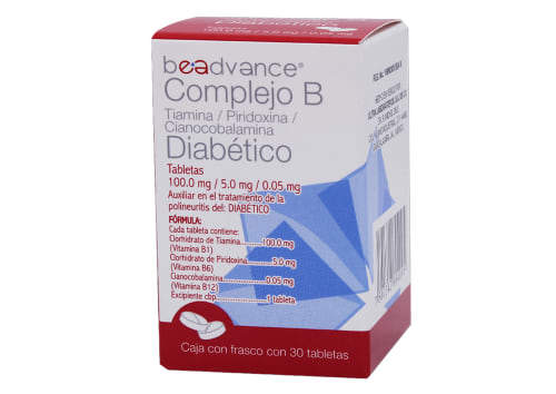 COMPLEJO B DIAB 30 TAB 100/5/.05MG