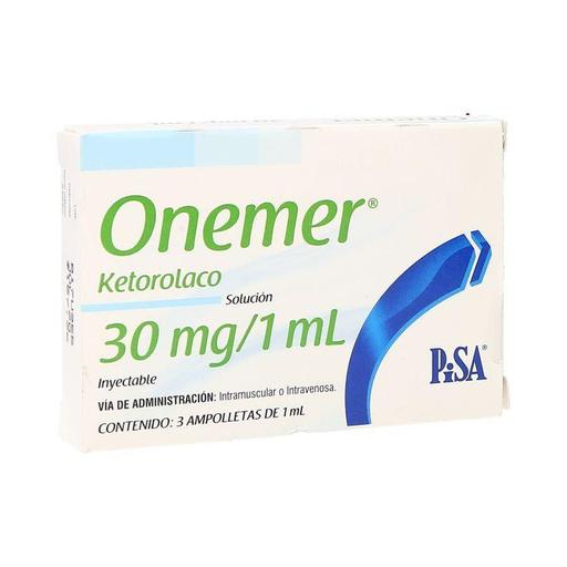 KETOROLACO 30MG/1ML (ONEMER) SOL 3AMP