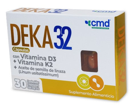 DEKA 32 (VITAMINA D3 + VITAMINA K2 + LINAAZA) 300 MG C/30 CAP
