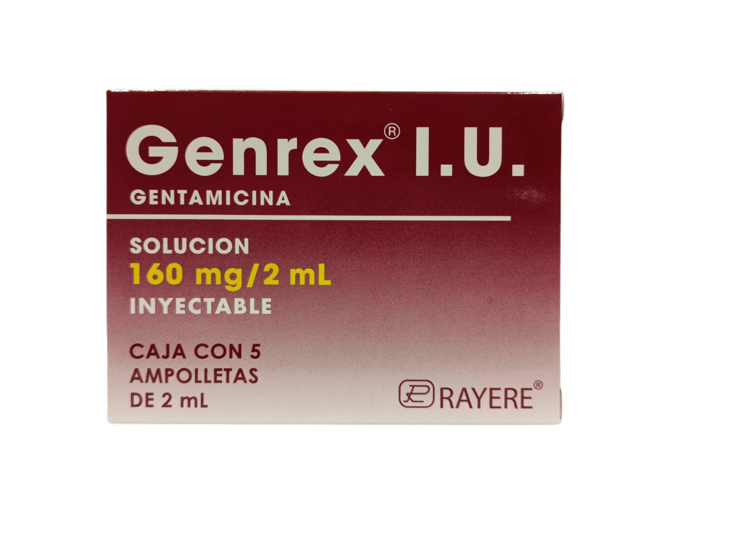GENREX I.U. INY. 160 MG. CAJA C/5 AMP. C/2 ML.