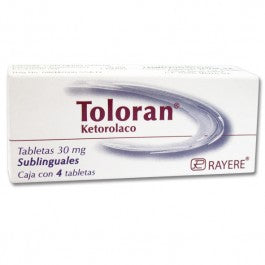 TOLORAN TAB. SUBLINGUAL 30 MG. CAJA C/4