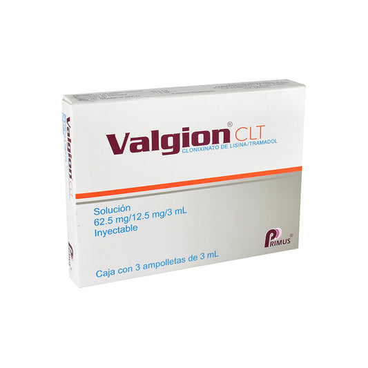 VALGIONCLT 62.5/12.5MG/ 3ML C/3 AMP