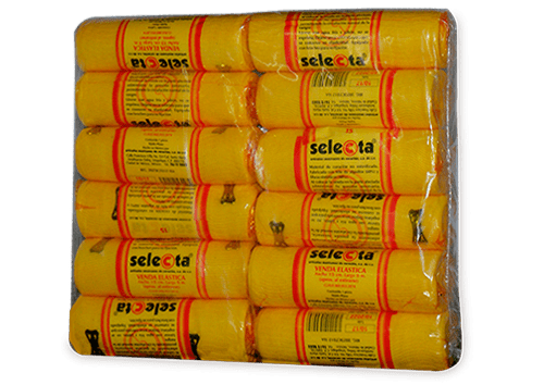 VENDA ELASTICA AMBAR 12 VENDAS 15CMX5 M