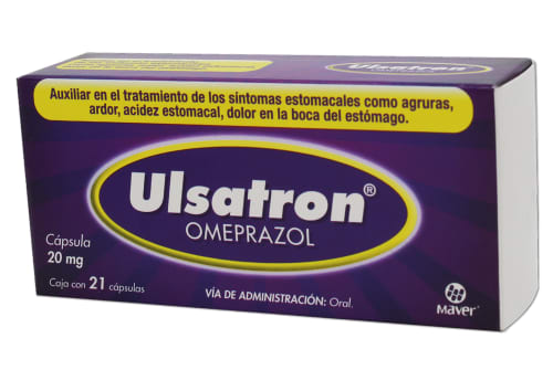 ULSATRON CAP. 20 MG. CAJA C/FCO. C/21