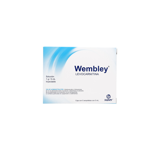 WEMBLEY INY. 1 G. CAJA C/5 AMP. C/5 ML.