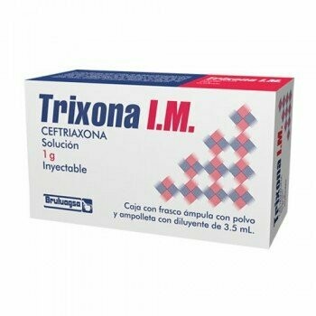 TRIXONA INY. 1G. I.M. CAJA C/FCO. AMP. C/PVO Y AMP. C/3.5 ML.